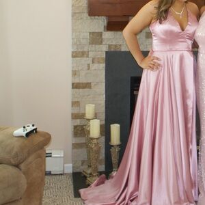 Sherri Hill Pink Prom Dress with Pockets